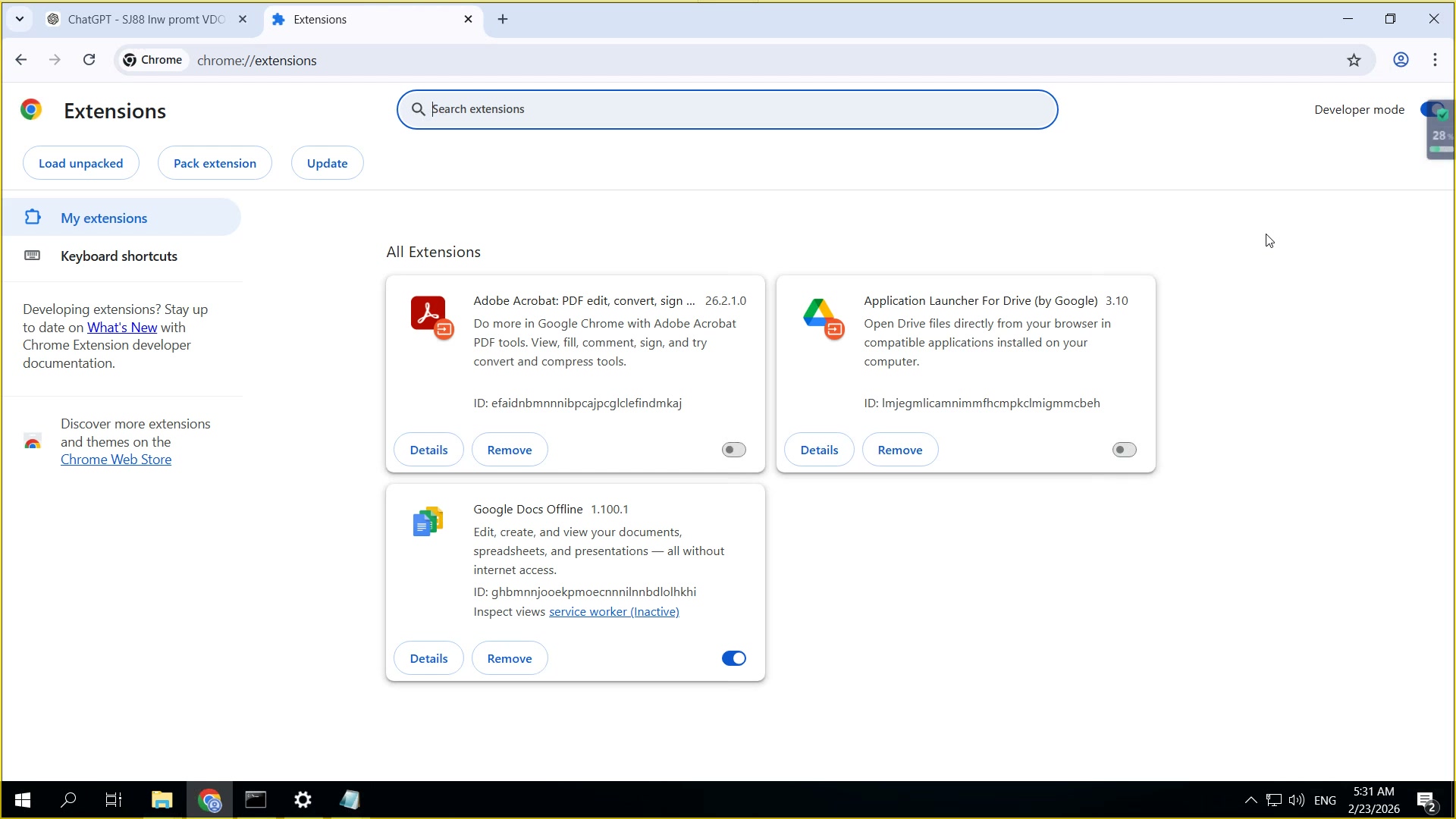 แถบด้านบน — All Extensions